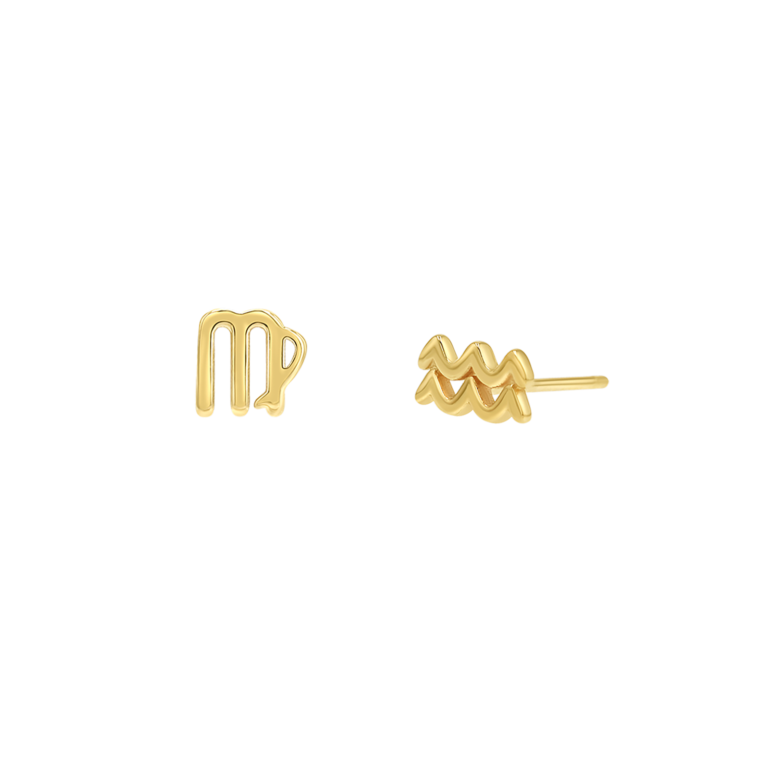 14K Gold Zodiac Stud Earrings – Baby Gold
