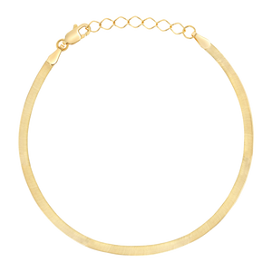 14K Gold Thin Herringbone Bracelet