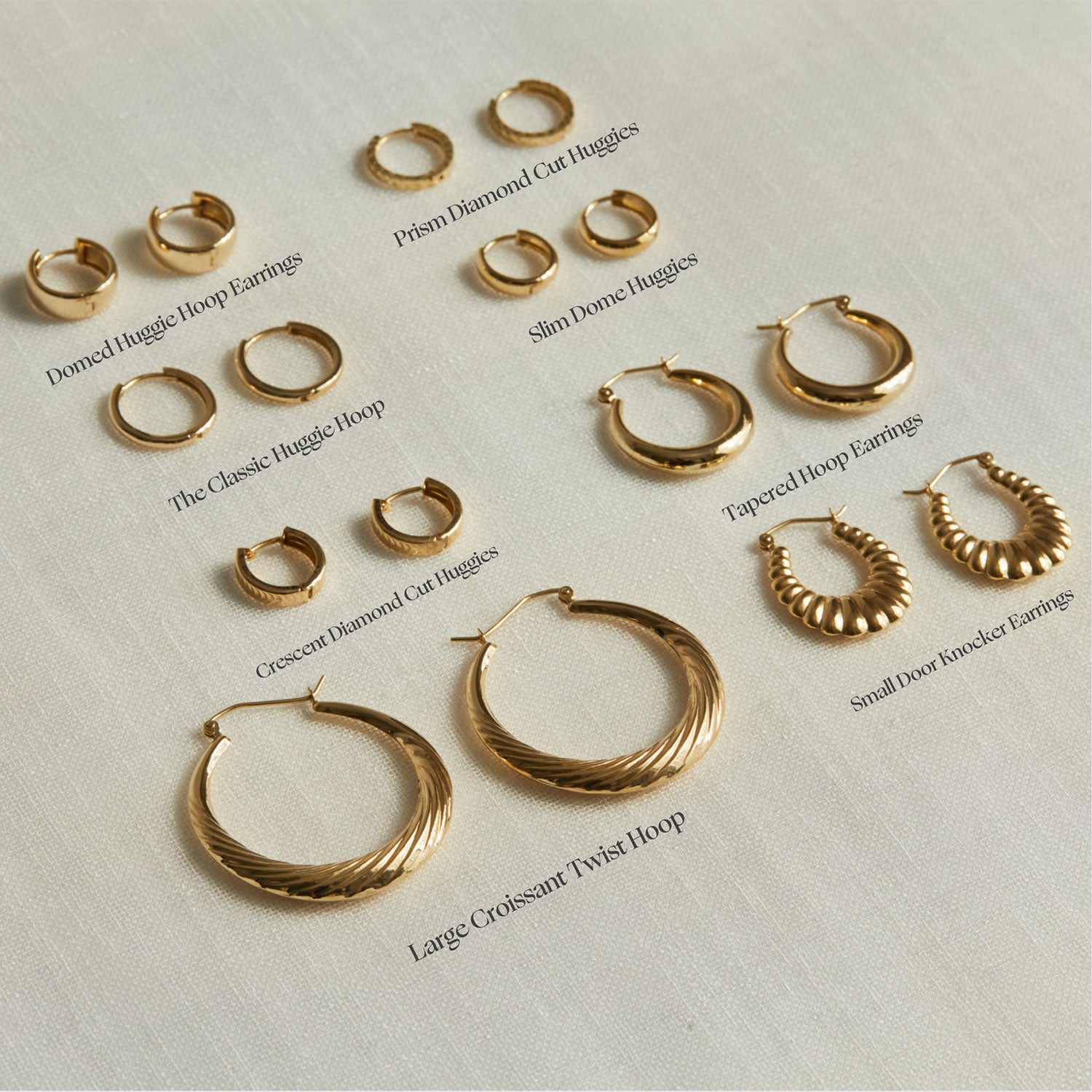 Adorable 14k Solid Yellow Gold Baby Huggy Hoop Earrings For Tiny Ears - 1.7mm X 11mm Faceted Huggies
