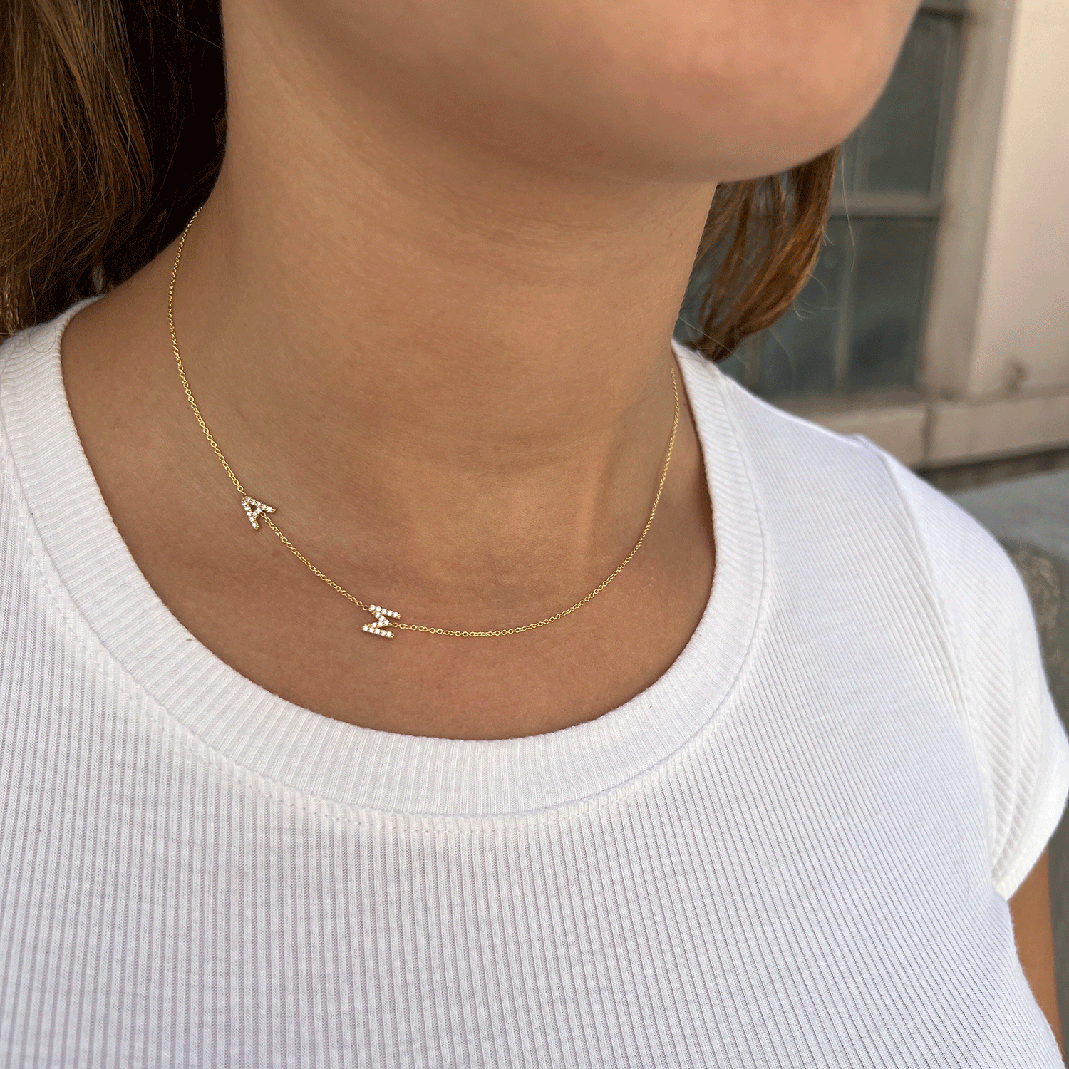 Sideways İnitial Necklace, Personalized Gift, Gold Initial Necklace, Vote  Necklace, Personalized Letter Necklace, Mother's Day Gift - Etsy