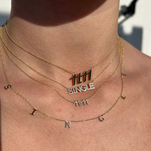 "SINGLE" Spaced Letter Necklace