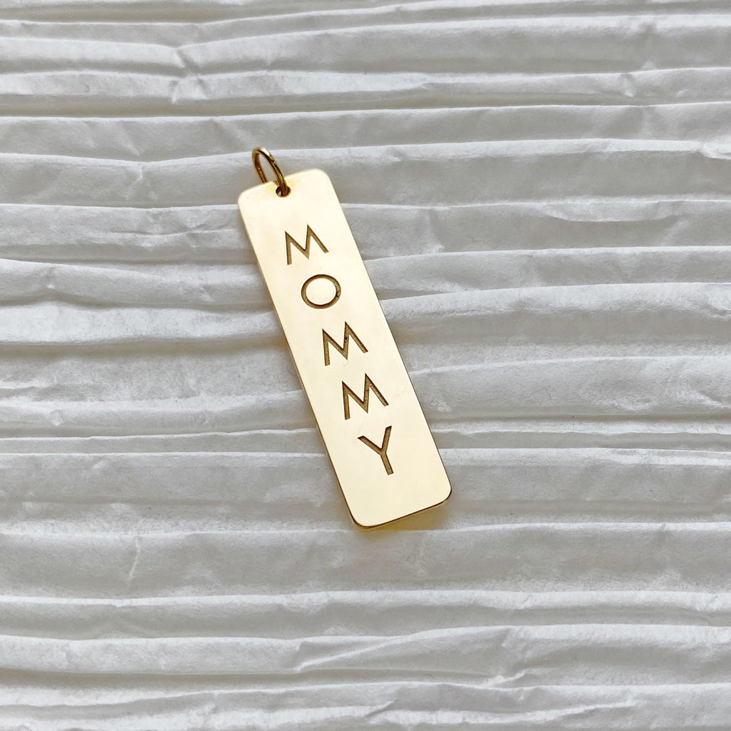 Mommy Rectangle ID Charm