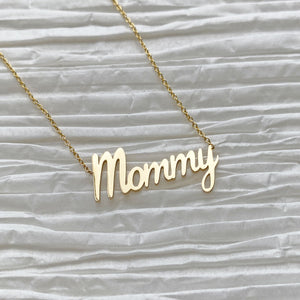 Mommy Script Necklace
