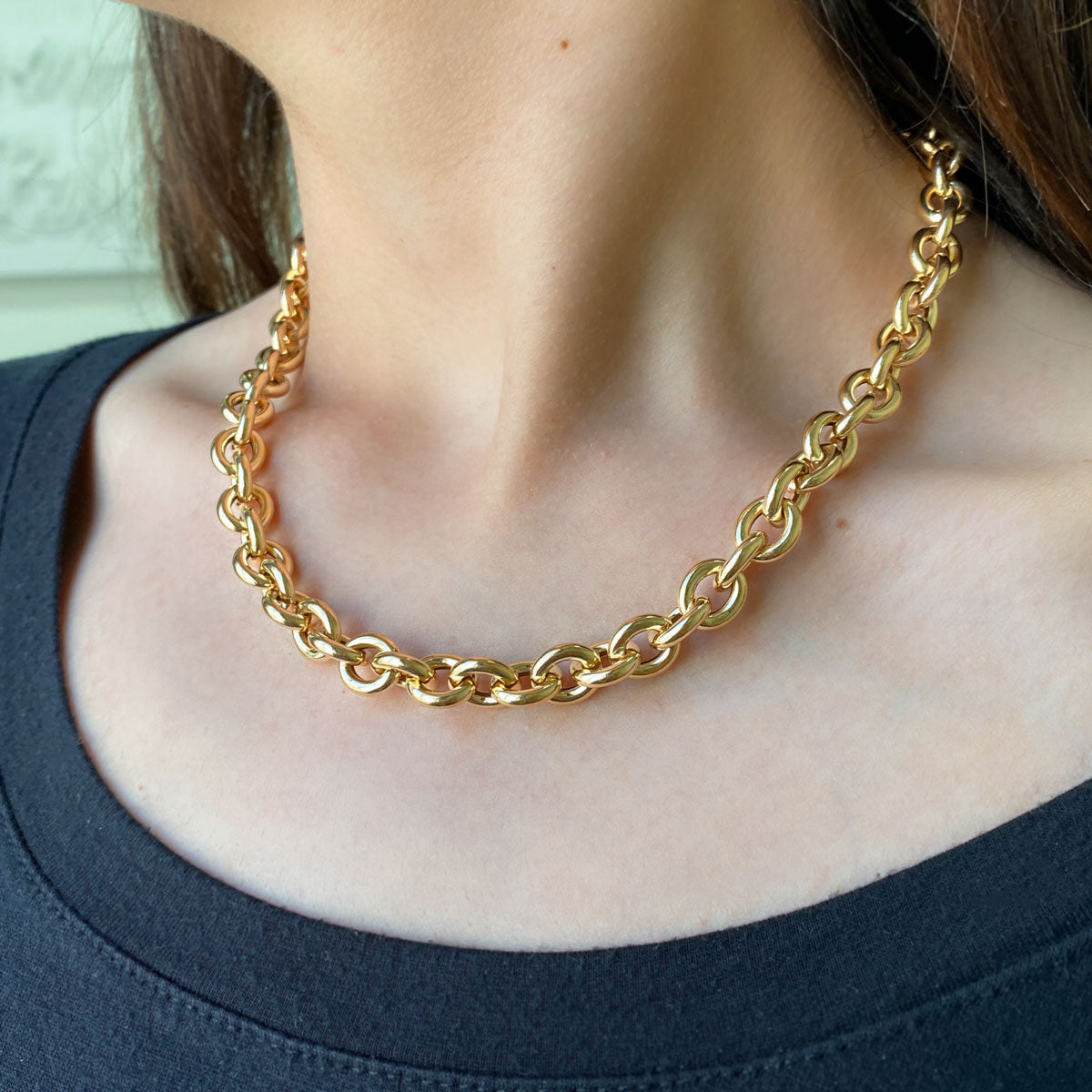 Tres Luxe Chain Necklace 14K Yellow Gold / 20 Inches by Baby Gold - Shop Custom Gold Jewelry