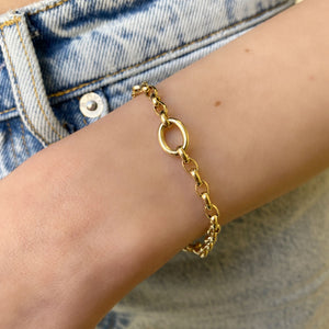 Baby Gold Mirror Chain Bracelet