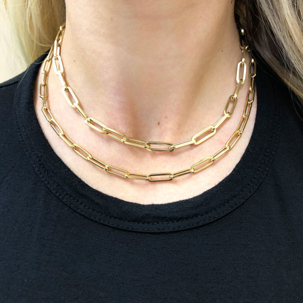 Amazon.com: Kendra Scott 22 Inch Large Paperclip Chain Necklace in 18k Gold  Vermeil, Fine Jewelry for Women: Clothing, Shoes & Jewelry