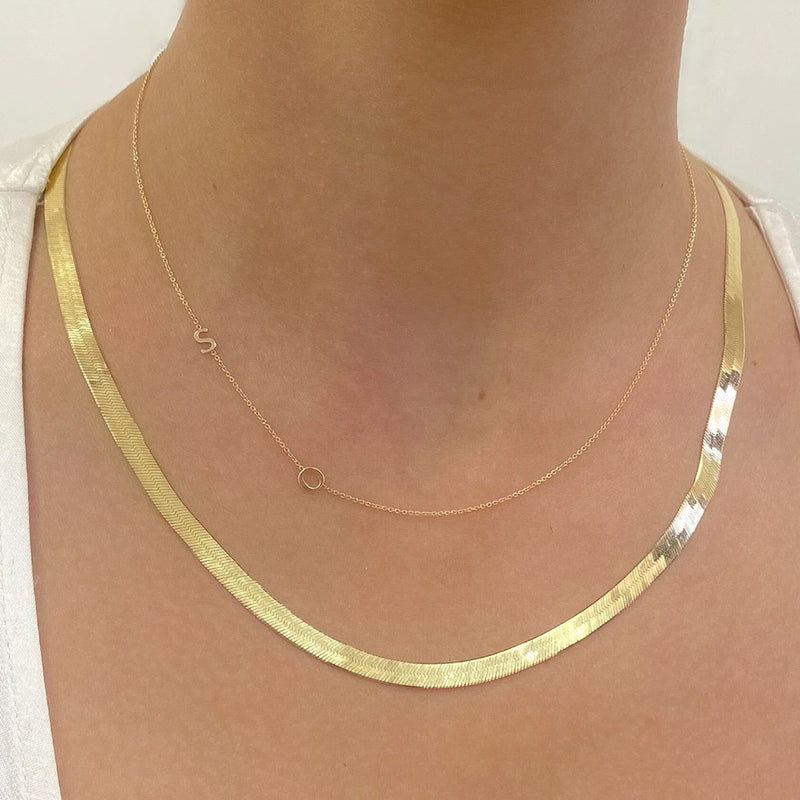14K Gold Grand Herringbone Necklace