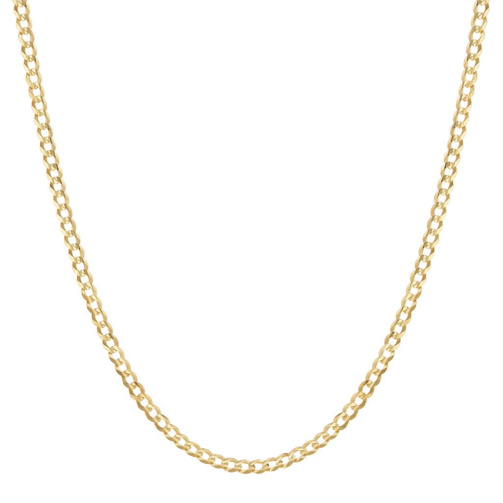 14K Diamond Cut Cuban Link Chain Necklace