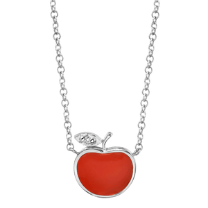 Red Apple Necklace,charm Apple Necklace,charm Red Apple Pendant,miniature Apple  Necklace,painting Apple Necklace,everyday Jewelry, - Etsy
