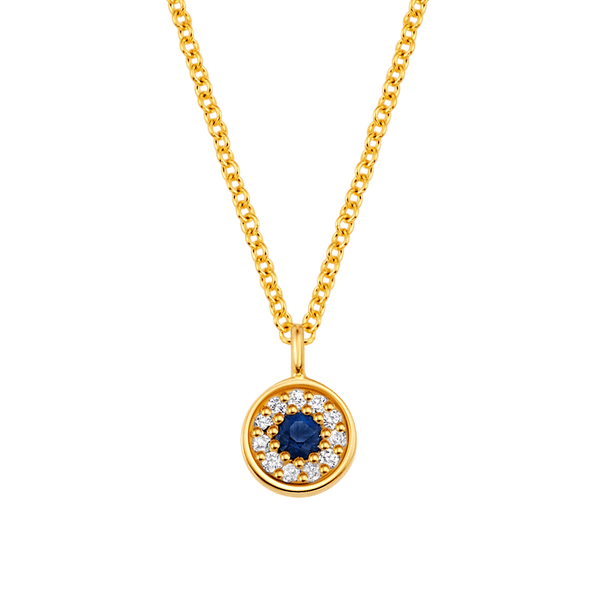 Evil Eye Necklace w/ Diamond Marquise