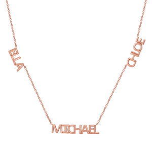 Multi Block Letter Name Necklace