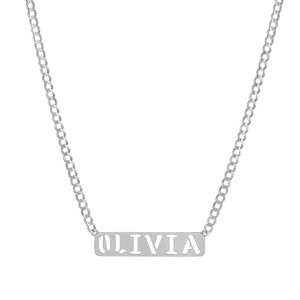 Cuban Link Custom Nameplate Necklace – Baby Gold