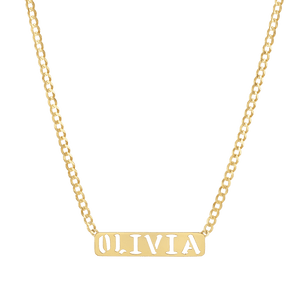 Cuban Link Custom Nameplate Necklace