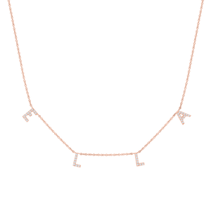 Diamond Spaced Letter Necklace