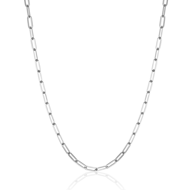14K Diamond Cut Oval Link Chain Necklace