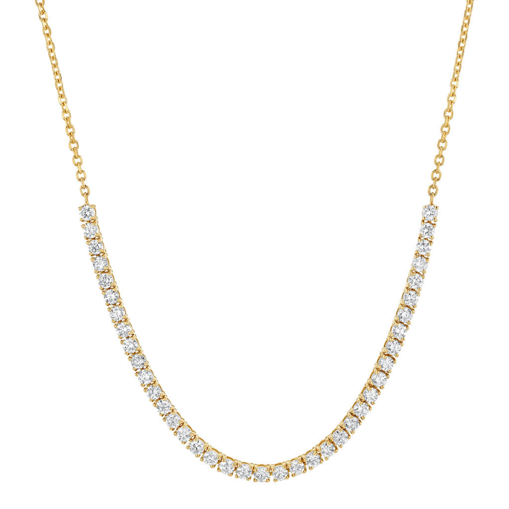 Large Diamond Tennis Chain Necklace