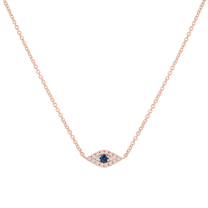 Pave Diamond Evil Eye Necklace