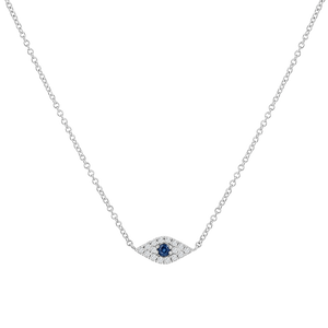 Pave Diamond Evil Eye Necklace