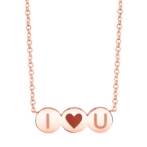 Love Letters Necklace Heart, gold