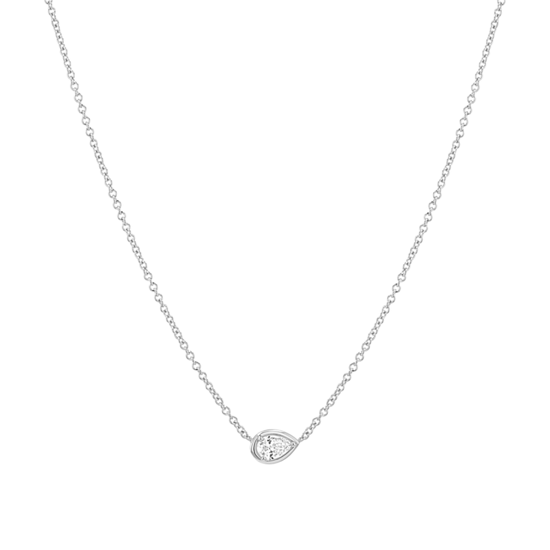 Skylar Solitaire Pear Necklace