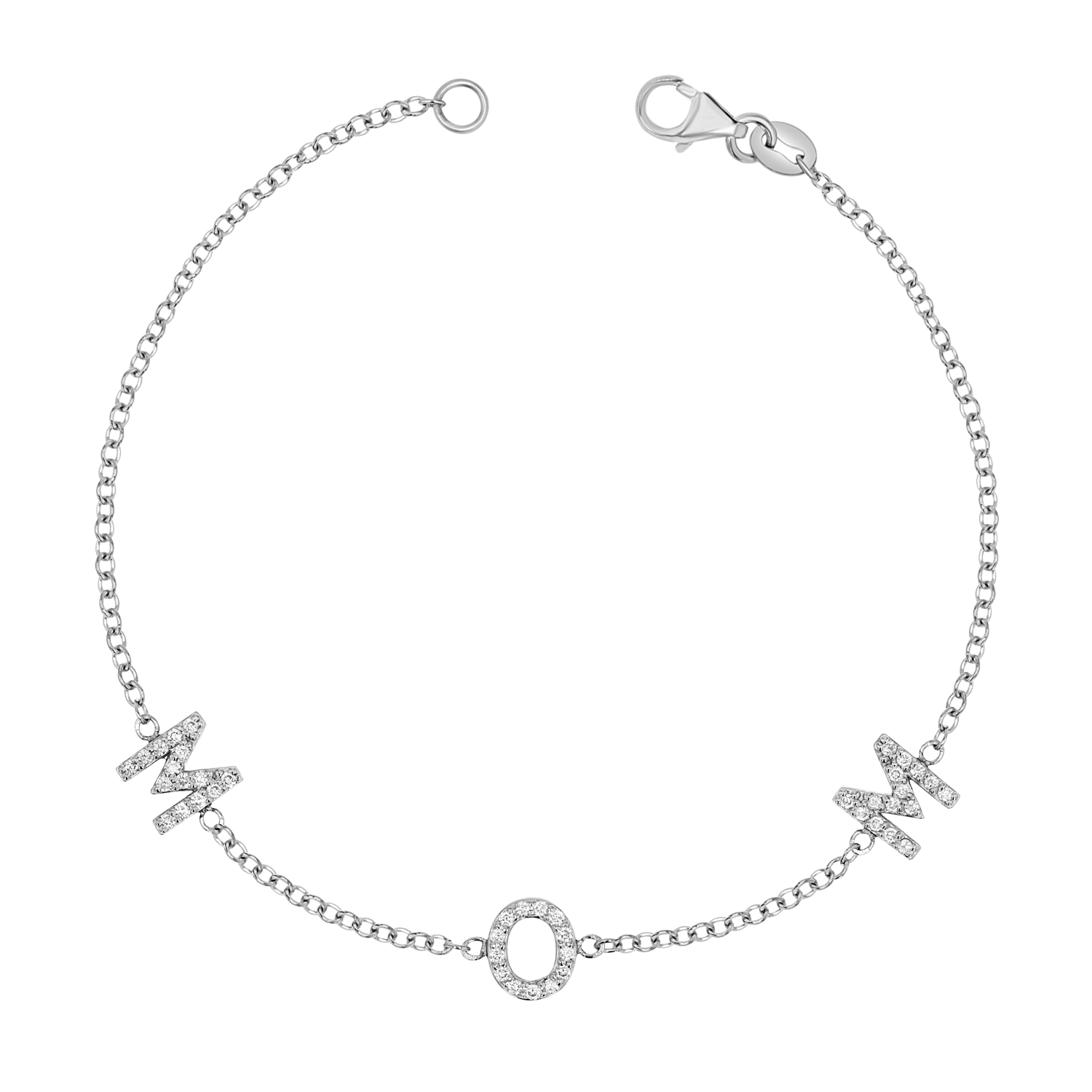 Diamond Spaced MOM Bracelet - Image 3