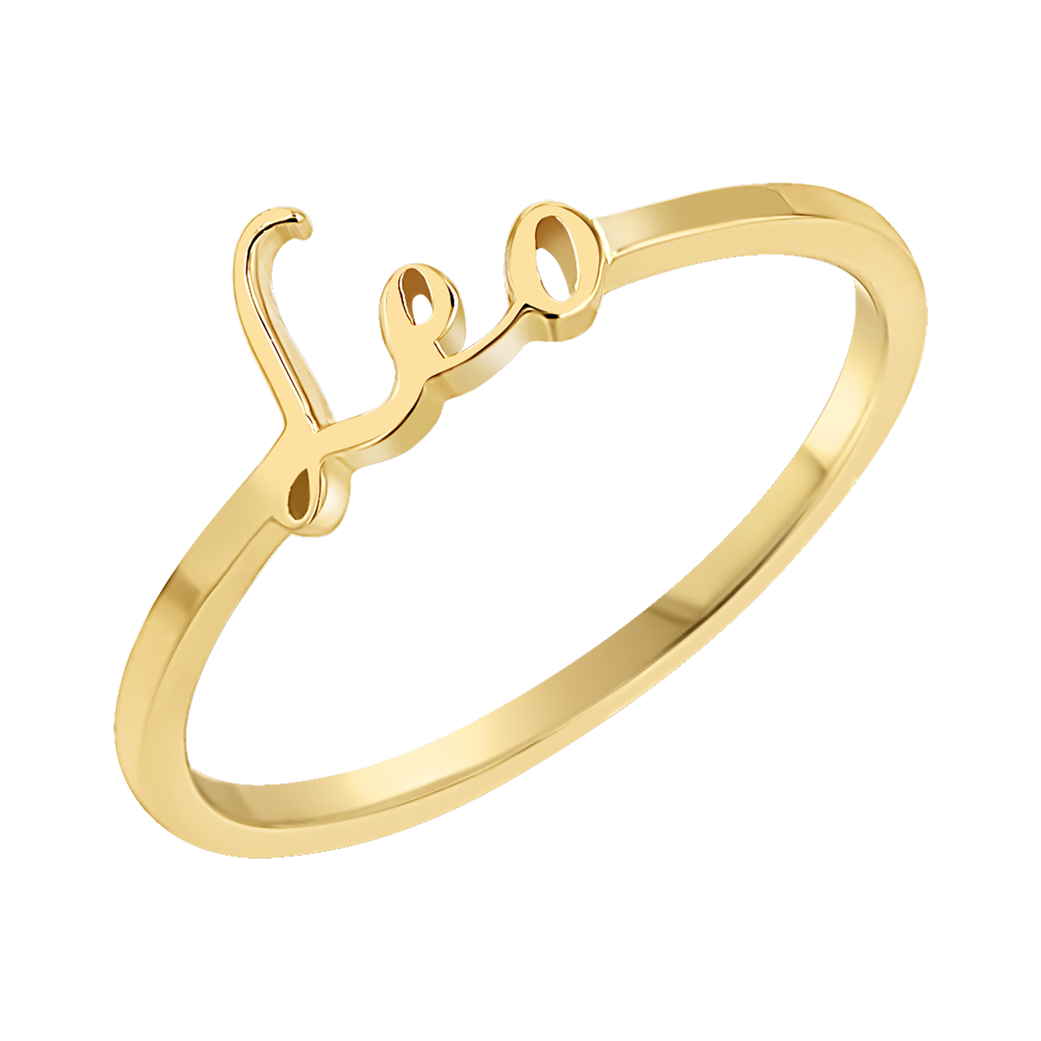 Indian Script Ring 14K Gold Zodiac Script Ring – Baby Gold