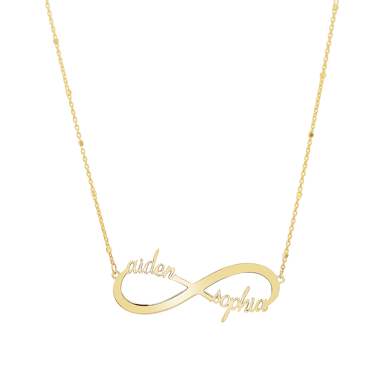 14k gold infinity name necklace deals