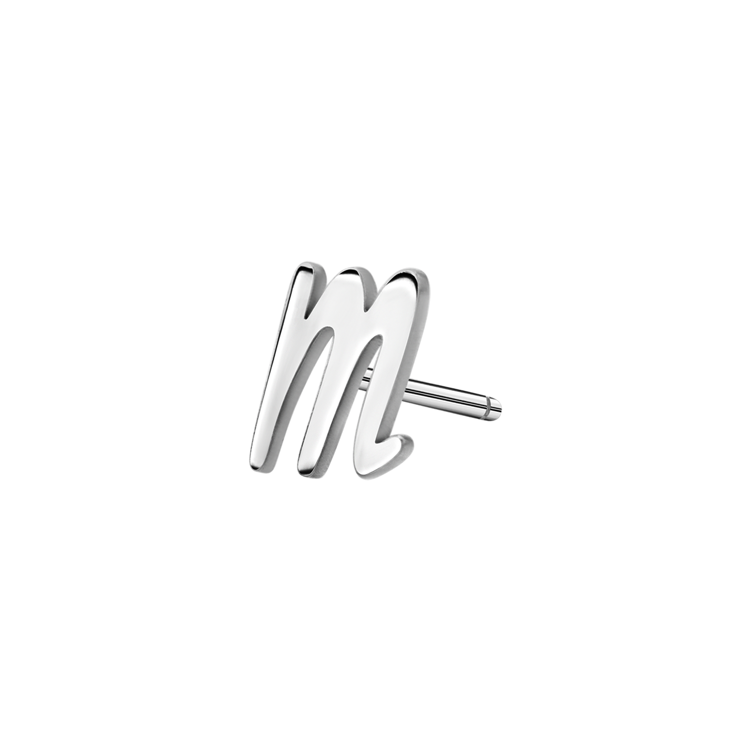 Script Letter Stud Earrings - Image 6