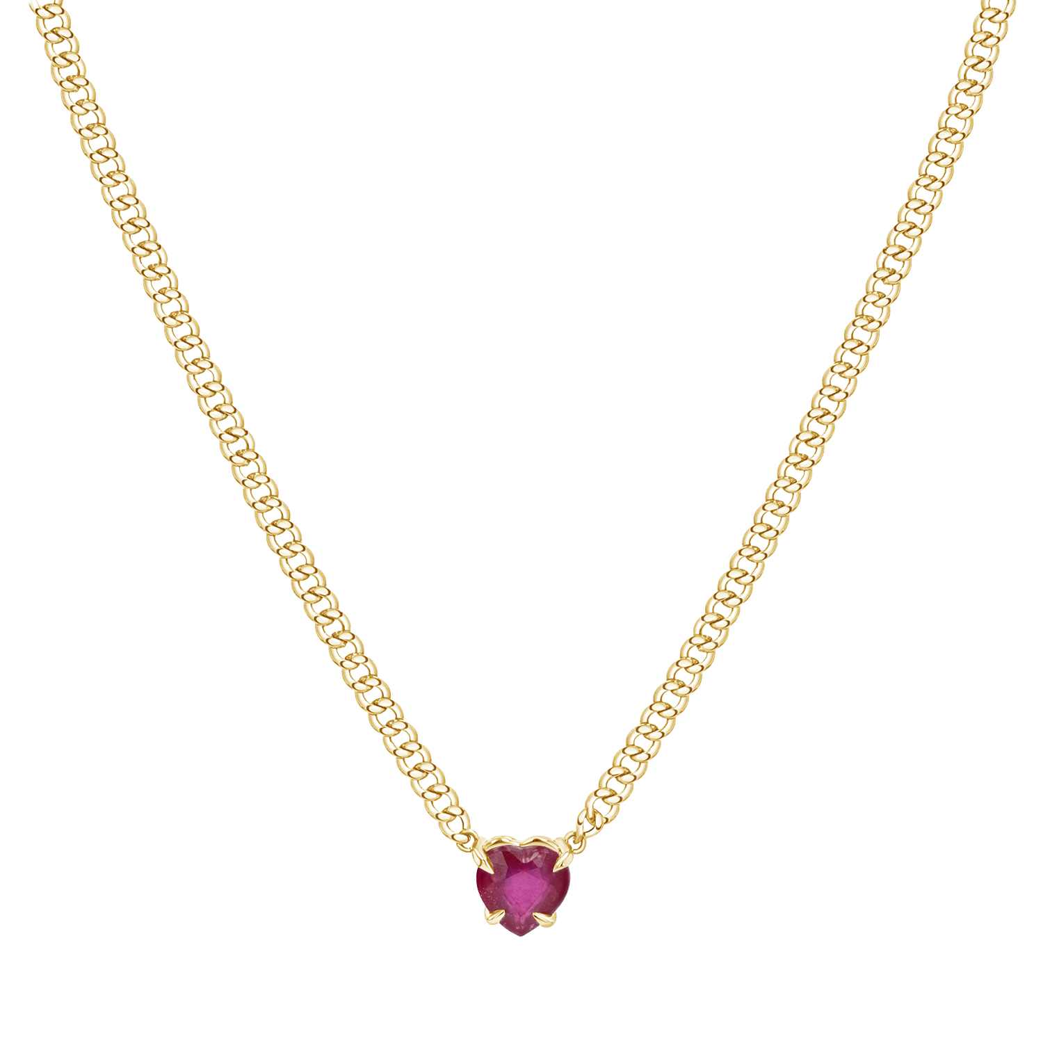 Ruby necklace with hot sale gold chain