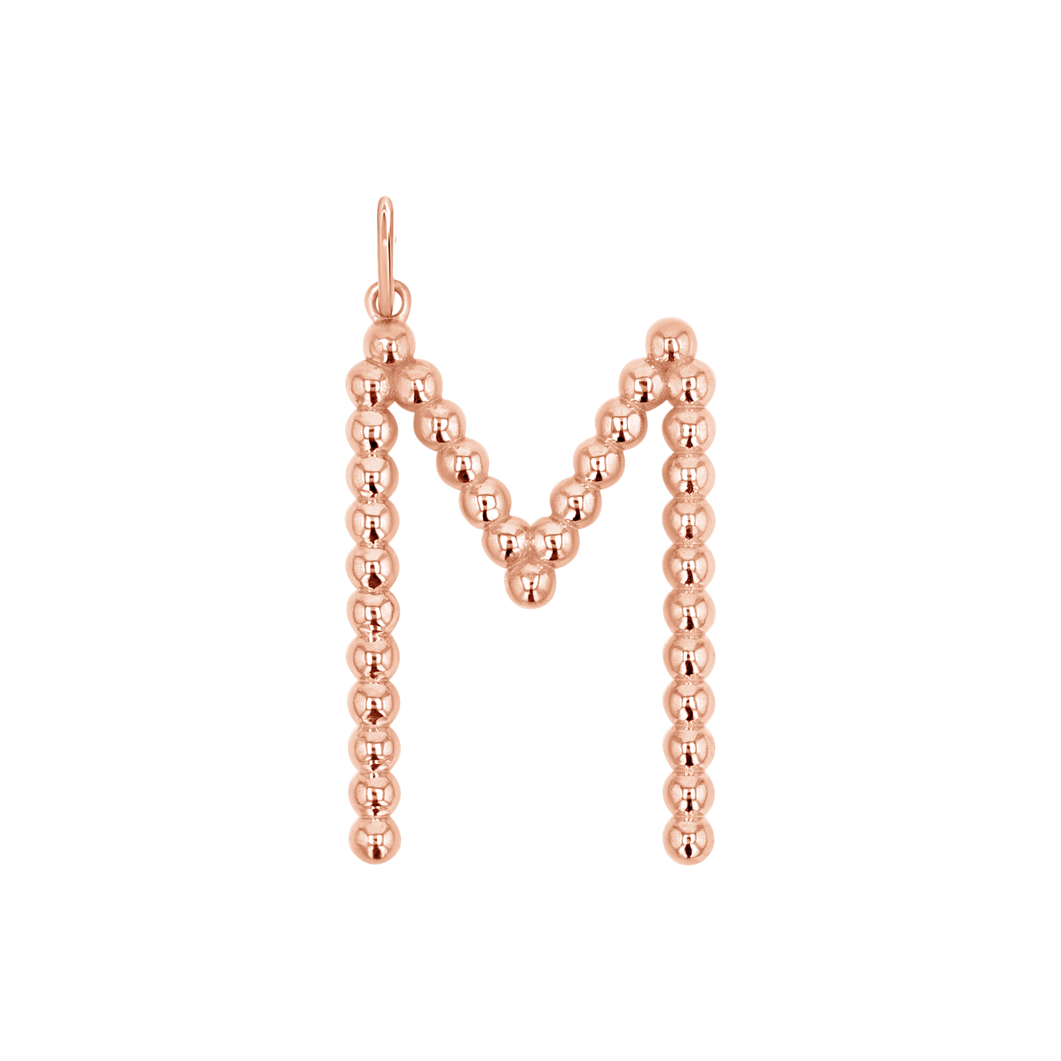 Large Gold Bead Letter Charm - Image 7