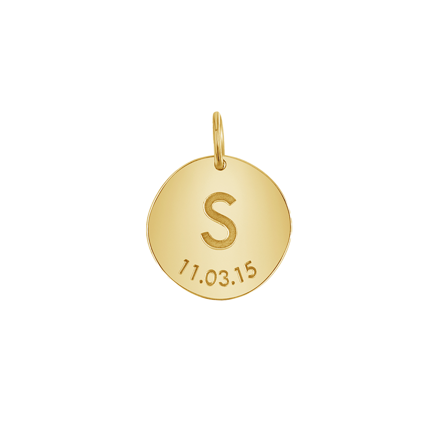 Gold engravable charms discount