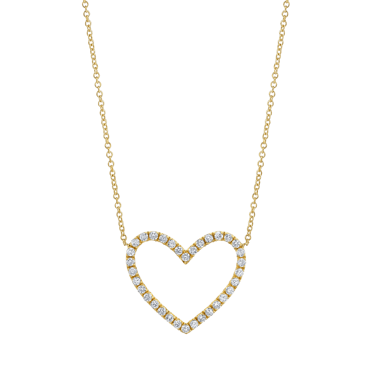 Diamond Open Heart Necklace