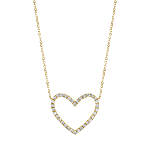 Buy Zivom Glossy Heart Love Dainty 18K Gold Pendant Necklace Chain for  Women Online at Best Prices in India - JioMart.