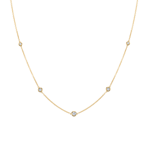 Diamond Bezel Strand Necklace