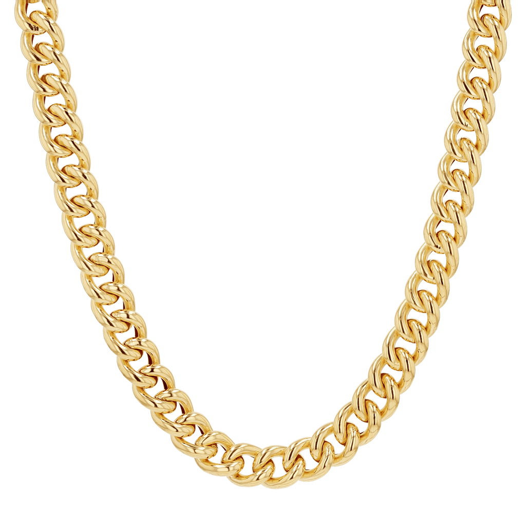 14K Chunky Cuban Link Chain Necklace