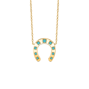 Turquoise Horseshoe Necklace