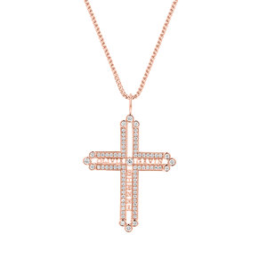 Diamond Custom Name Cross Pendant