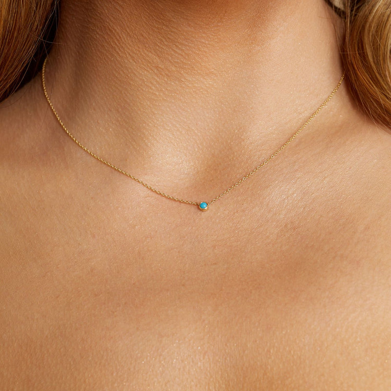 Turquoise Solitaire Necklace