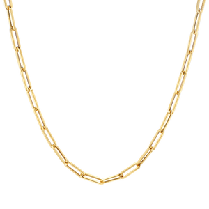 14K Paper Clip Chain Necklace – Baby Gold