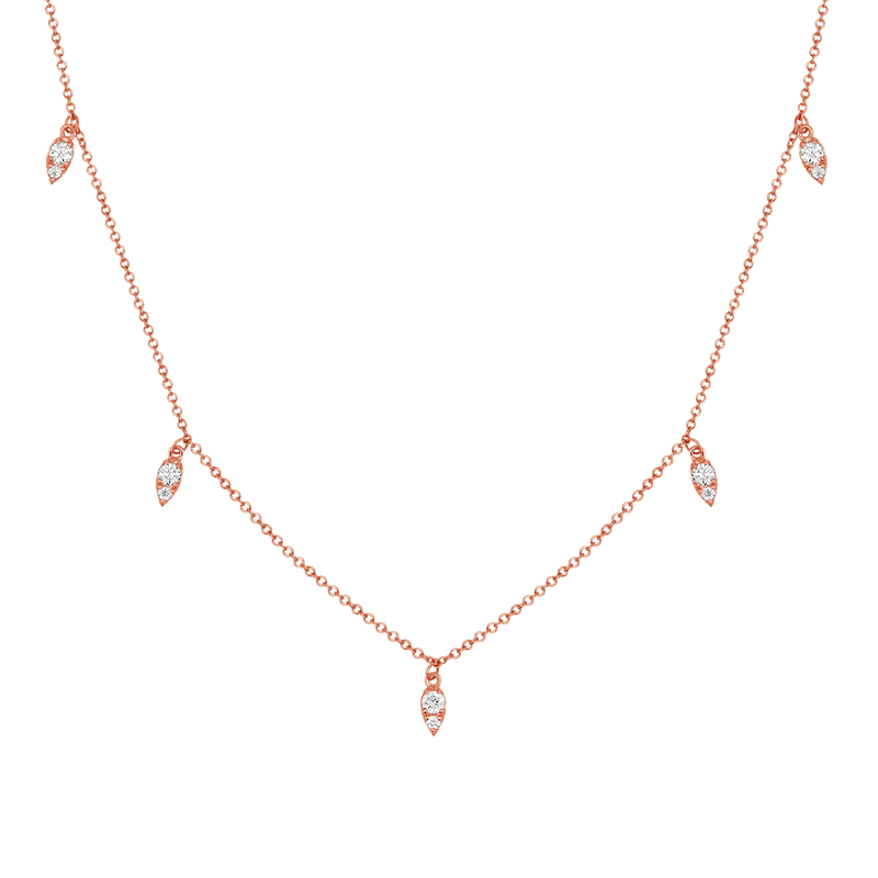 Diamond Pear Drop Necklace