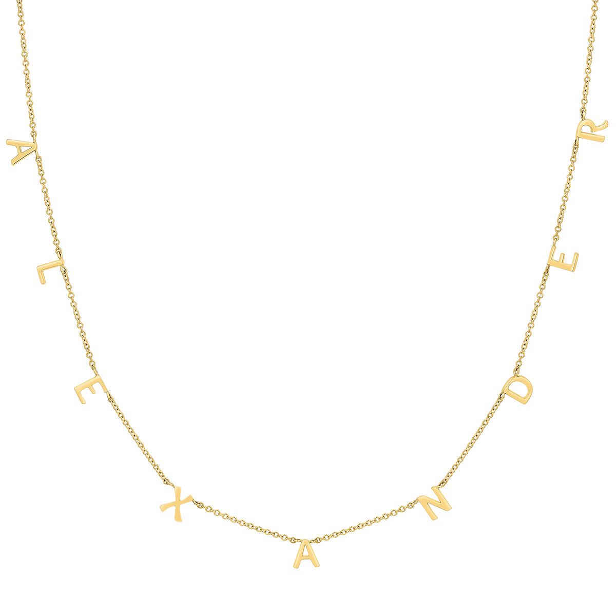 Kids Mini Spaced Letter Necklace