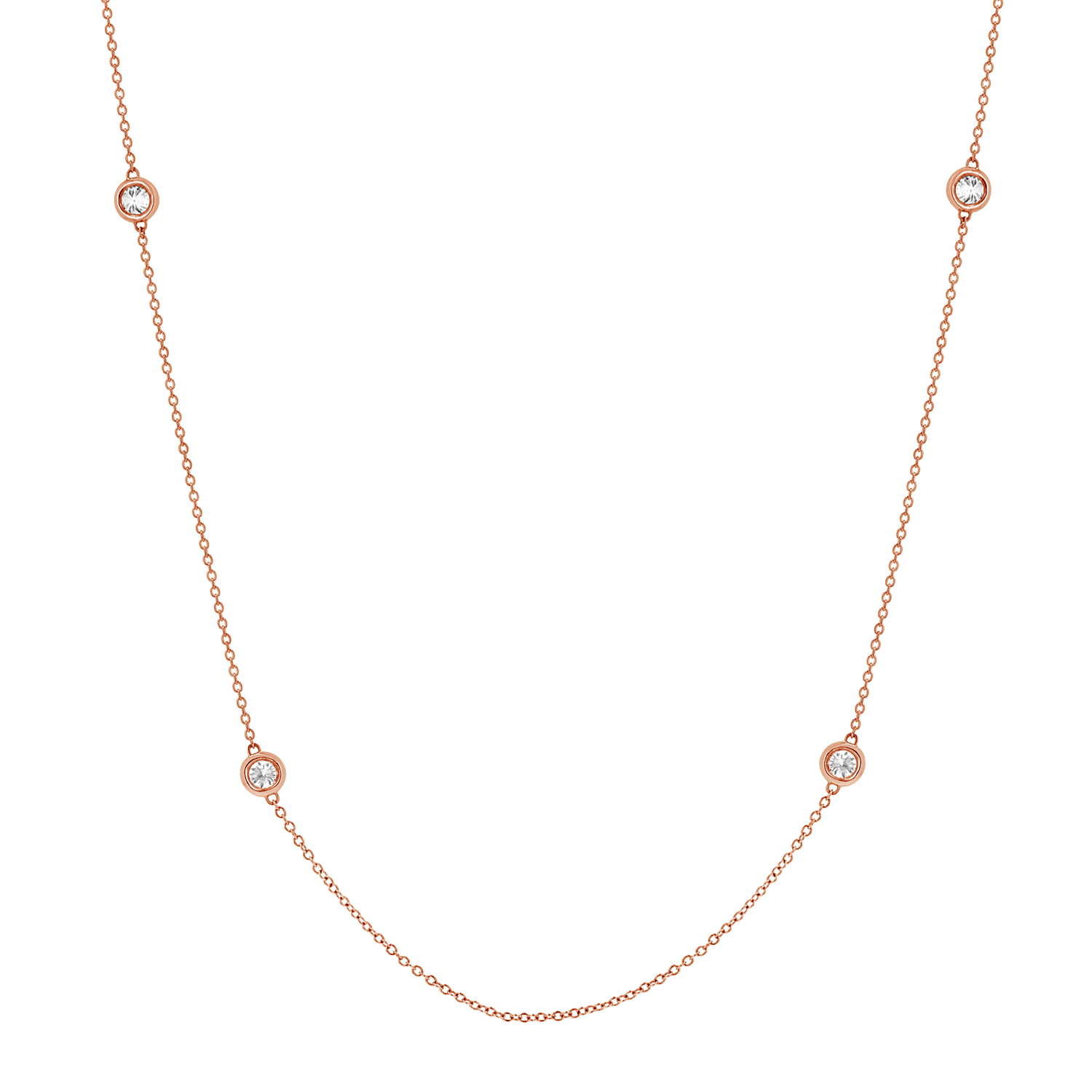Quad Diamond Bezel Charm Chain - Image 4