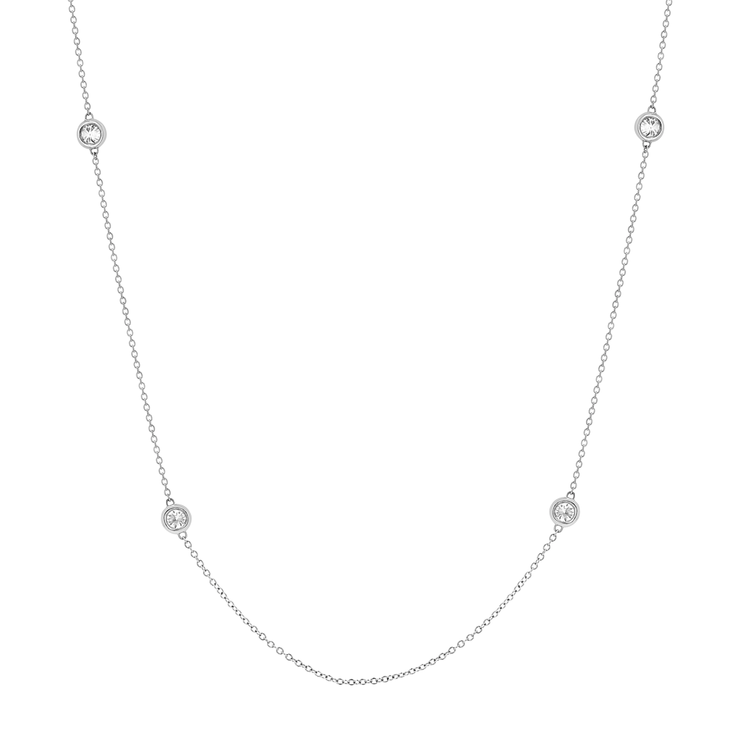 Quad Diamond Bezel Charm Chain - Image 3