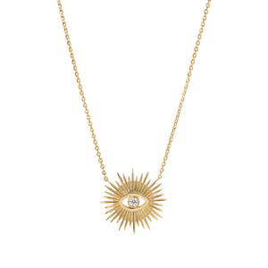 Sunburst Evil Eye Necklace