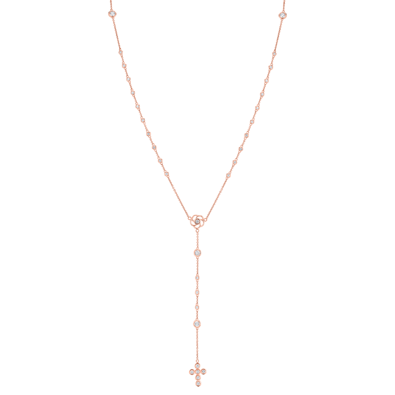 Diamond Rosary Necklace
