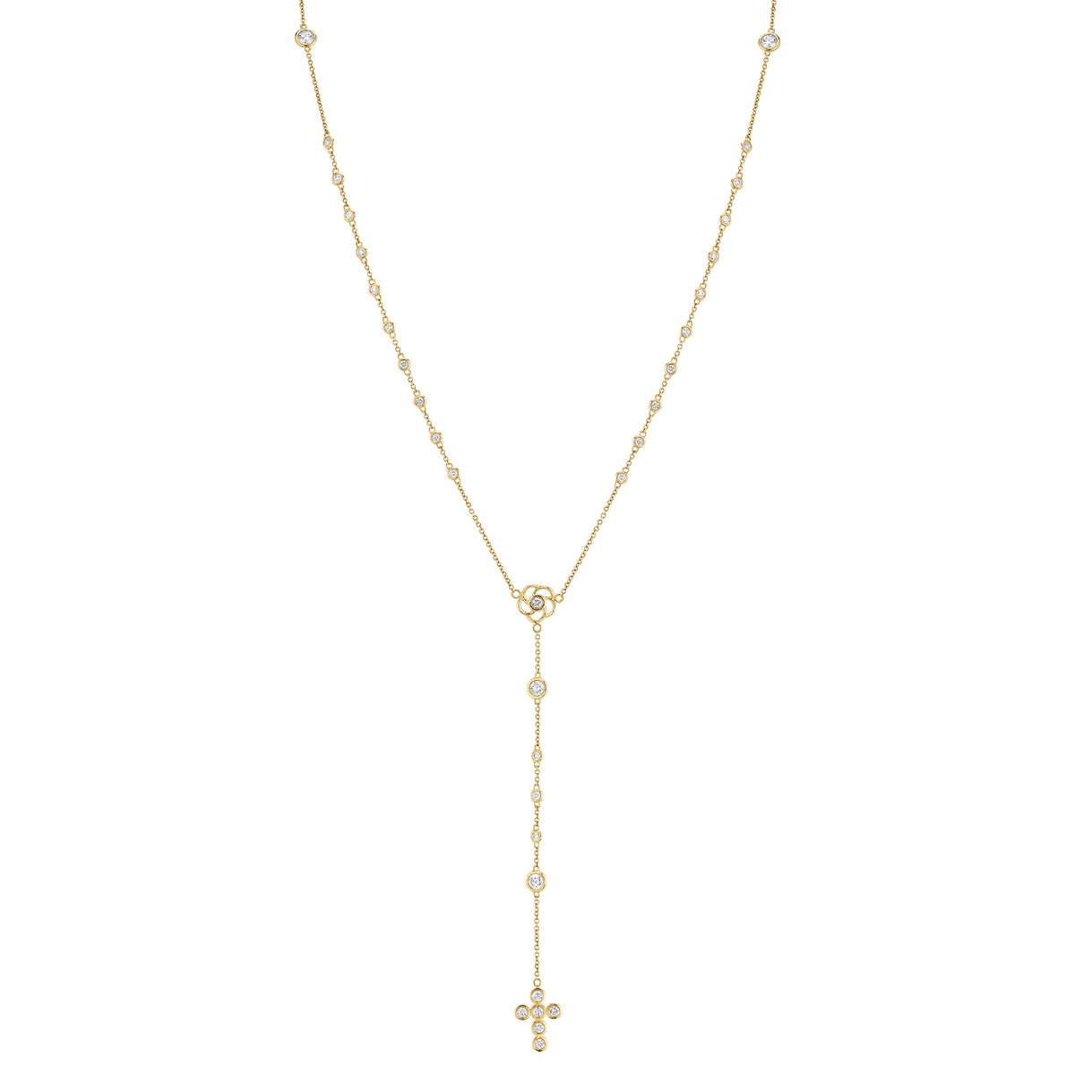 Diamond Rosary Necklace