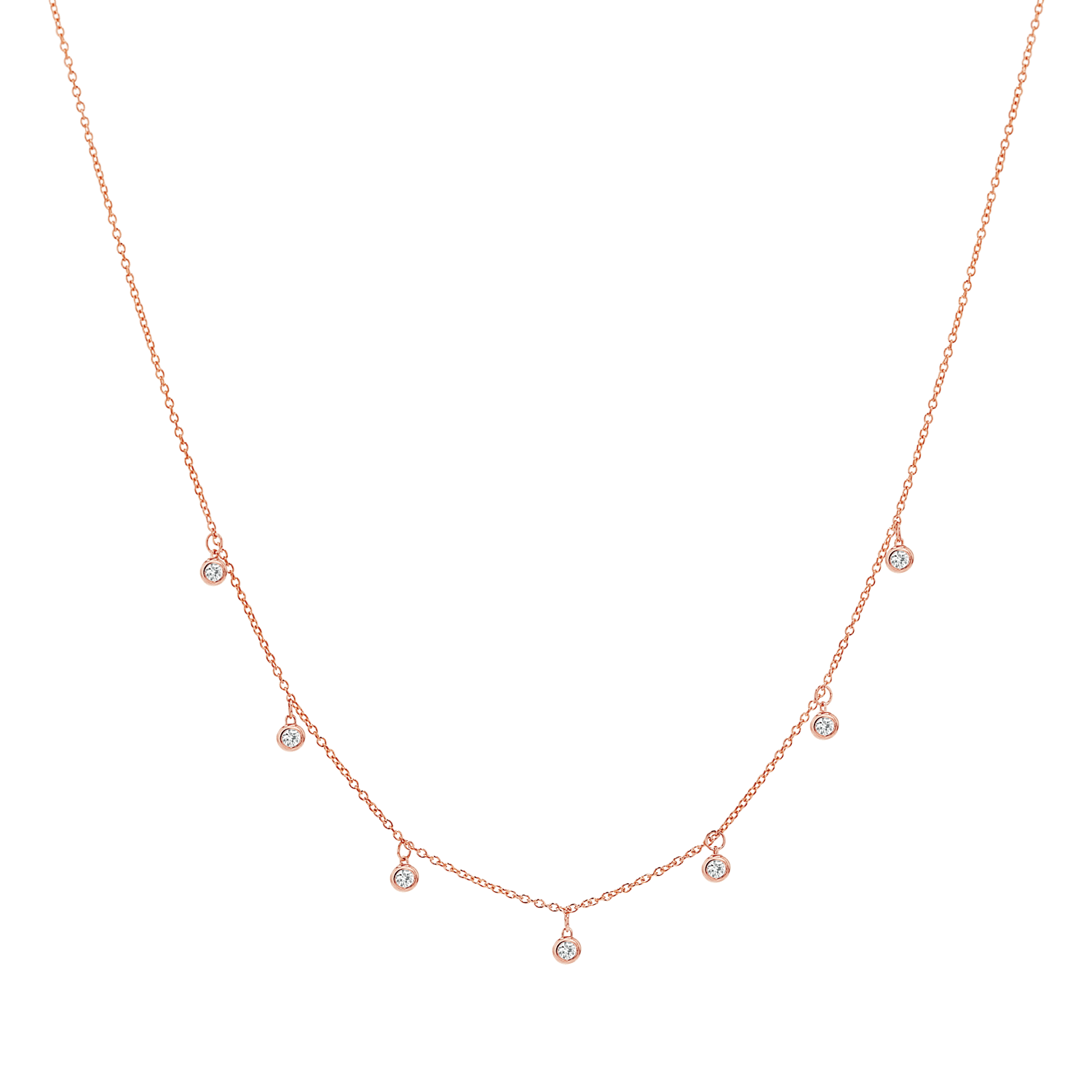 Multi Drop Diamond Necklace - Image 4