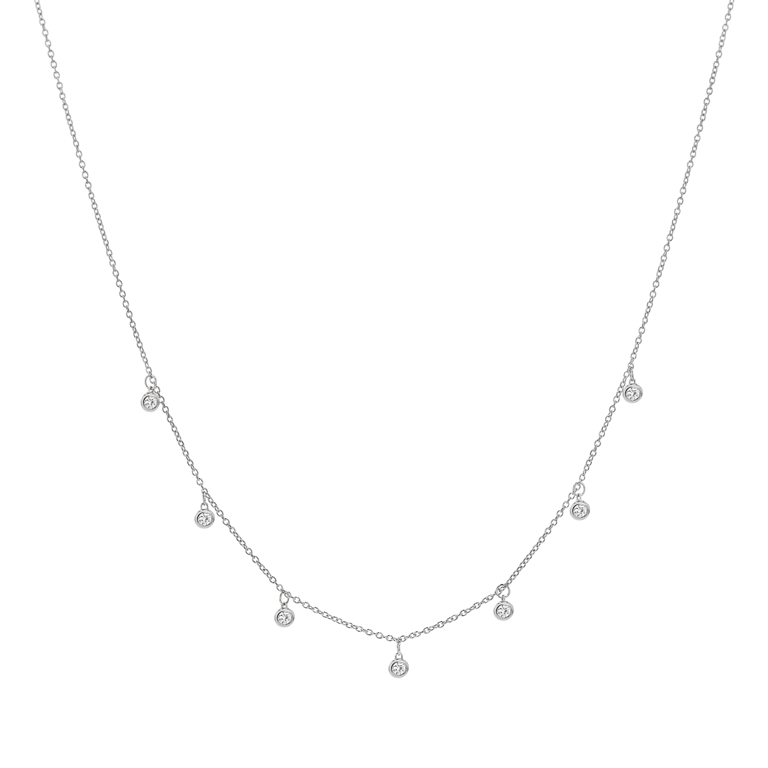 Multi Drop Diamond Necklace - Image 3