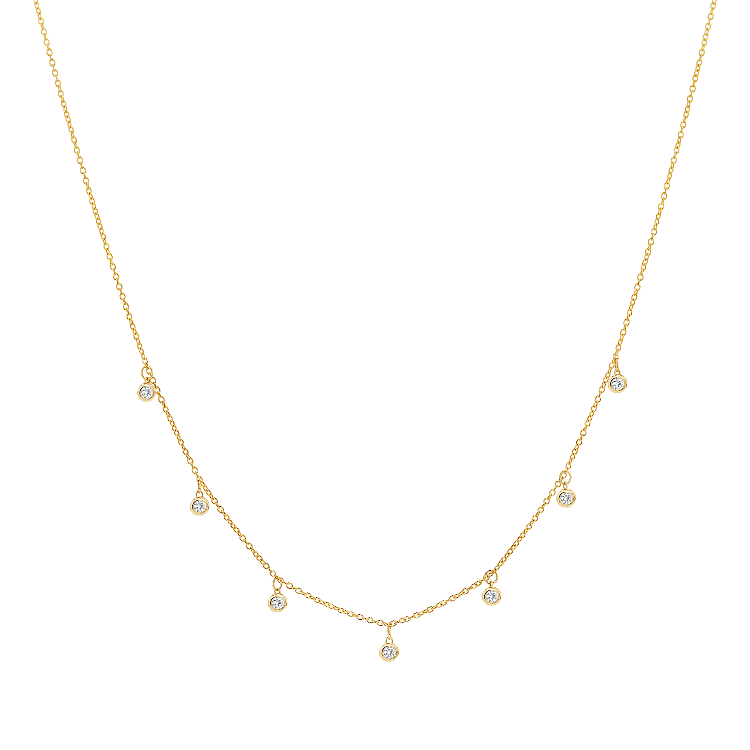 Multi Drop Diamond Necklace - Image 2