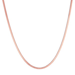 14K Gold Thin Herringbone Necklace